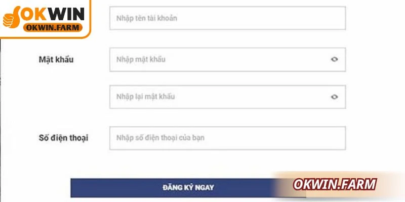 Các bước cho người chơi để đăng ký OKWIN 